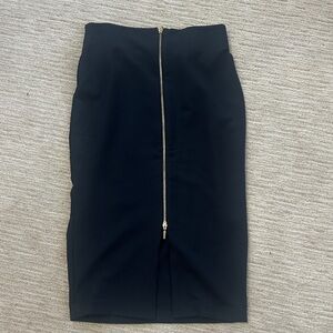 Worthington Black Pencil Skirt with Gold Zipper